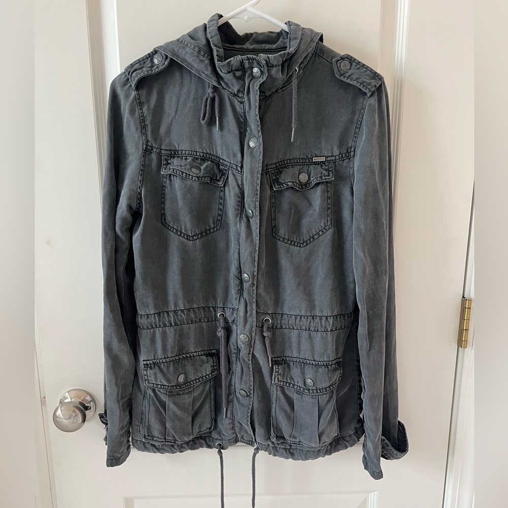 Max Jeans Soft Utility Tencel Hooded Light Weight Jacket XS